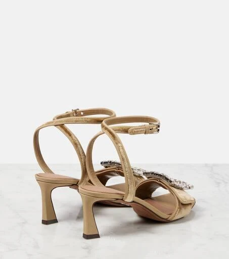 Dolce 
Gabbana Embellished velvet sandals 2