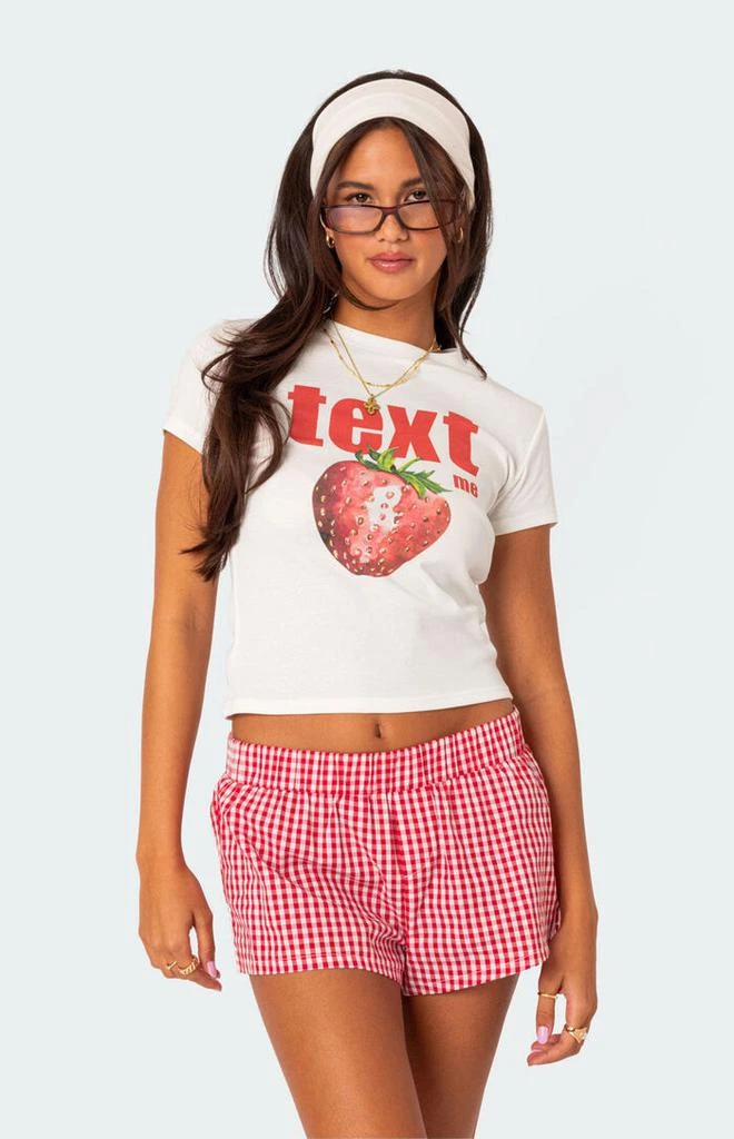 Edikted Text Me Graphic T-Shirt 4