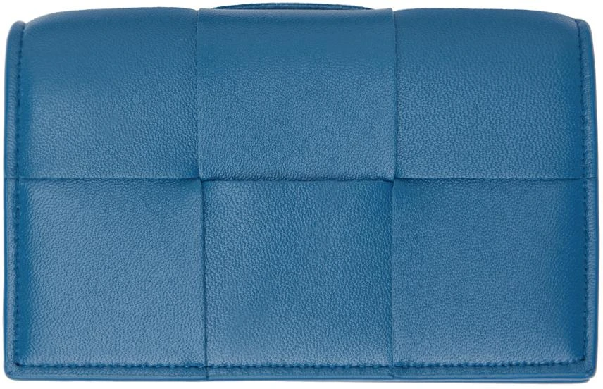 Bottega Veneta Blue Cassette Card Holder