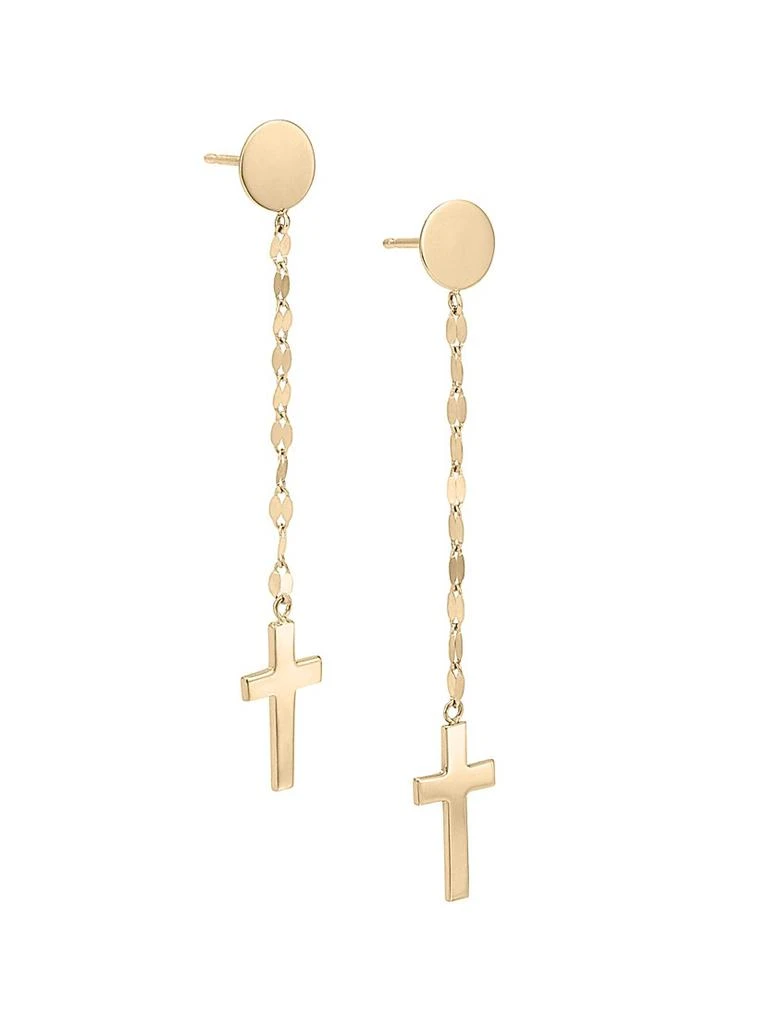 LANA Blake 14K Yellow Gold Cross Earrings 2