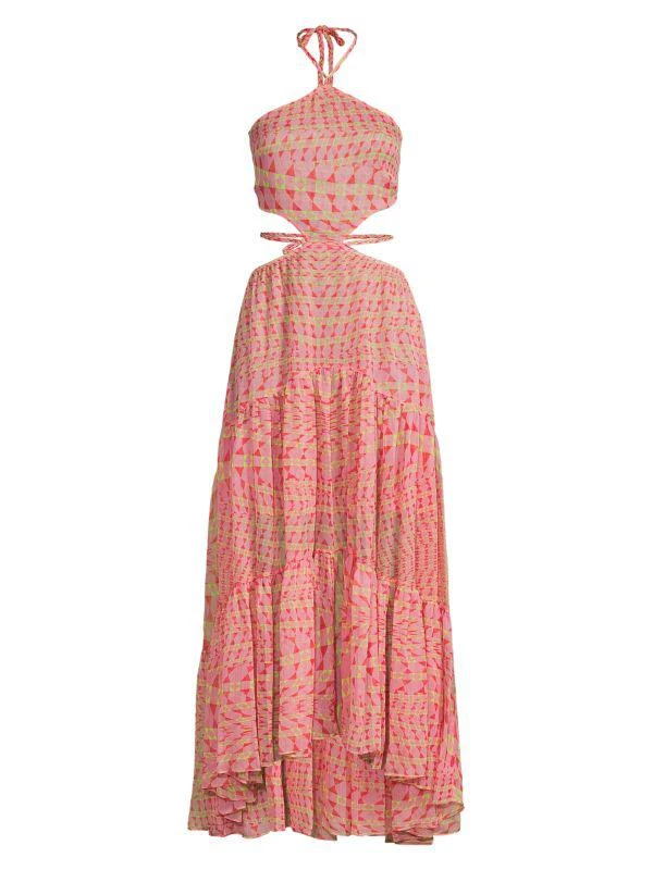 MISA Dalia Cutout Halter Maxi Dress 4