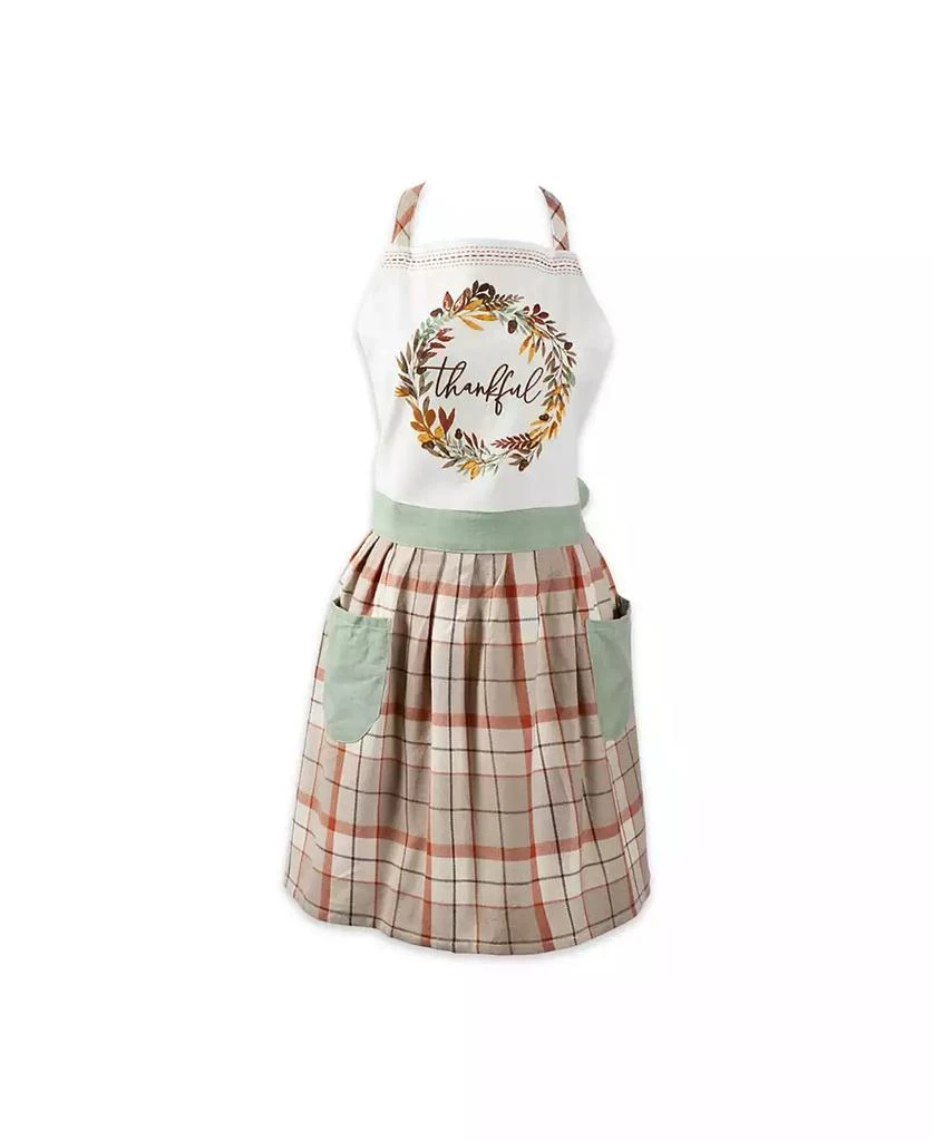Design Imports Thankful Autumn Wreath Printed Apron 1