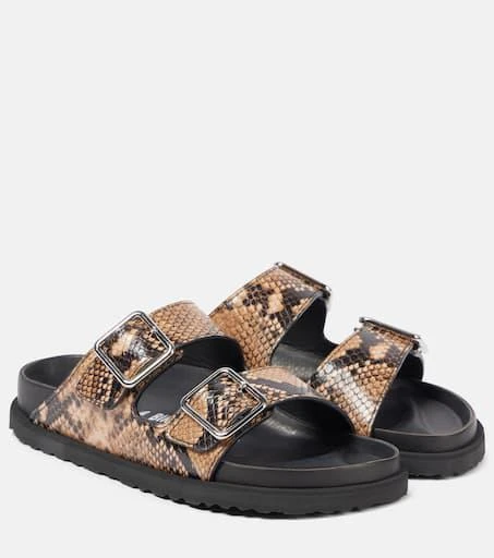 Birkenstock Arizona snake-effect leather sandals 1