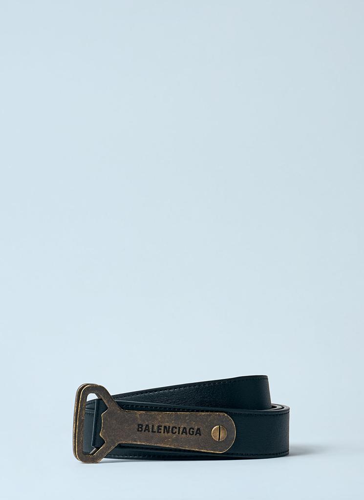 Men's Bottle Opener D Ring Belt in Black | Balenciaga US