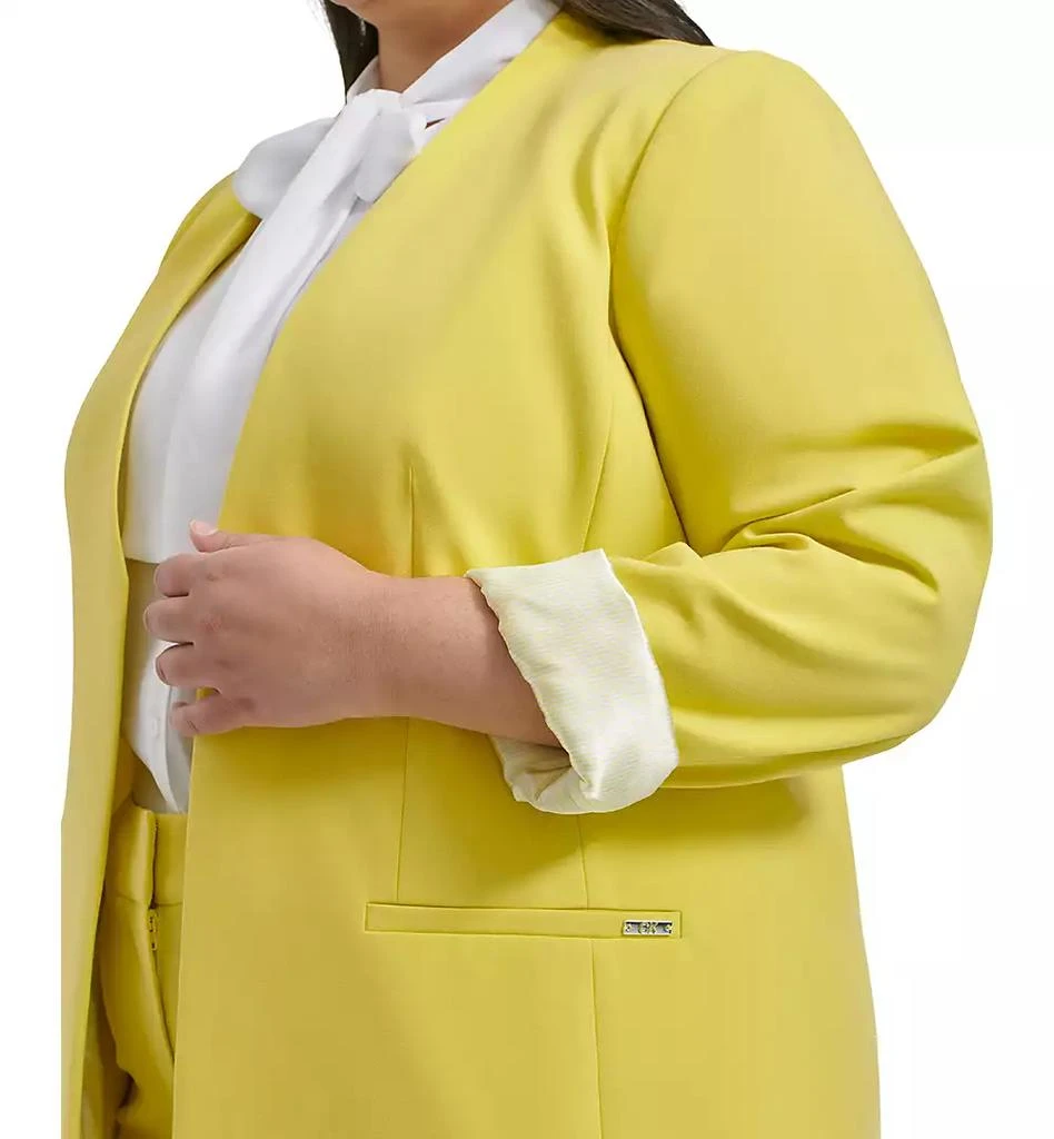 Calvin Klein Plus Size Solid Open Front Topper Jacket 3