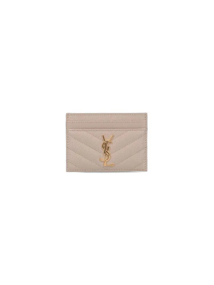 Yves Saint Laurent Saint Laurent Chevron Card Holder Wallet