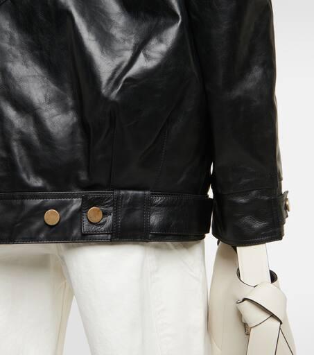 【Dodo Bar Or】 Menash shearling-linedレザージャケット Dodo Bar Or Menash Shearling-Lined Leather Jacket - Black