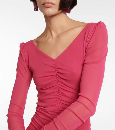 Diane von Furstenberg Ruched fitted midi dress 4