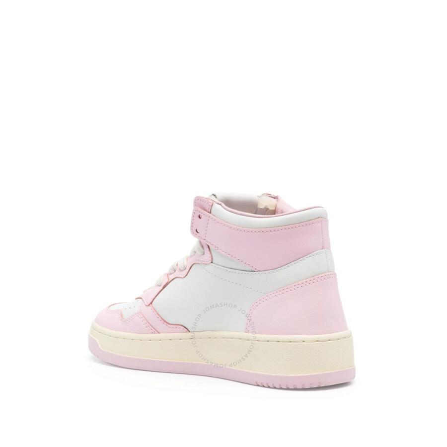 Autry Autry Ladies Pink Medalist Panelled Leather Sneakers, Brand Size 35 ( US Size 5 )