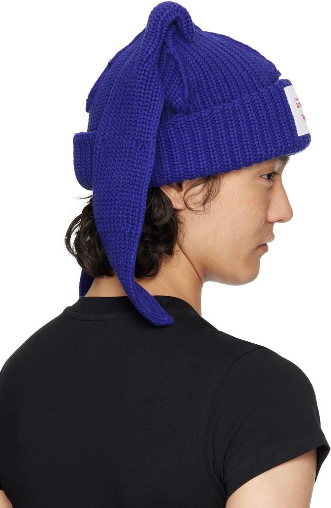 Charles Jeffrey Loverboy Blue Chunky Rabbit Beanie 3