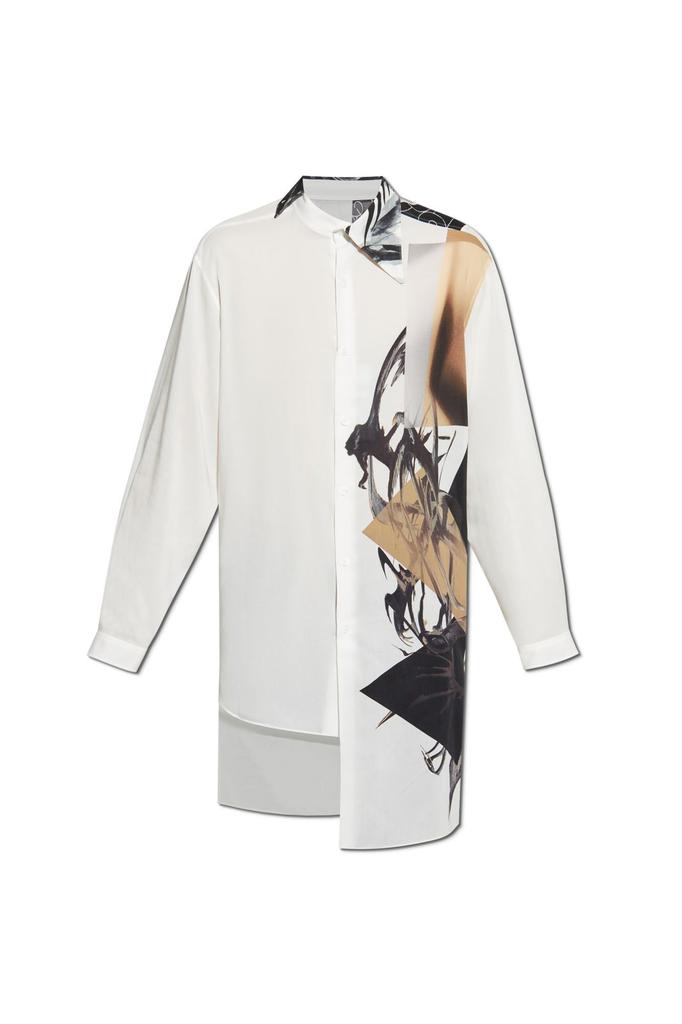 トップス Yohji Yamamoto UNBALANCED COLLAR BLOUSE Shop Yohji Yamamoto Unbalanced Design Collar Blouse on Sale at