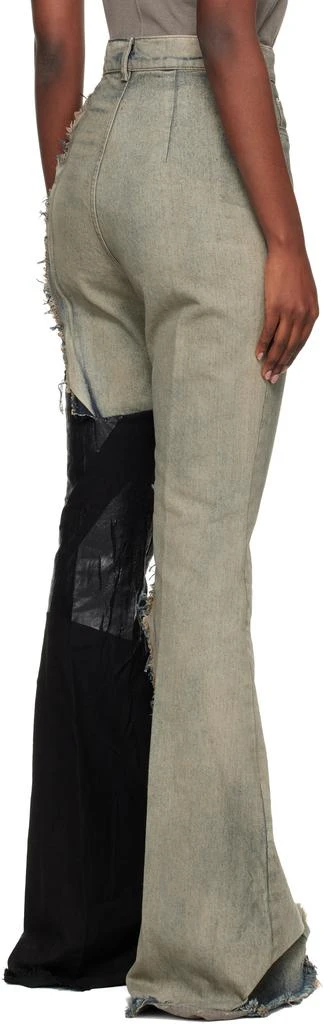 Rick Owens Gray 
Black Concordians Bolan Bootcut Jeans 3