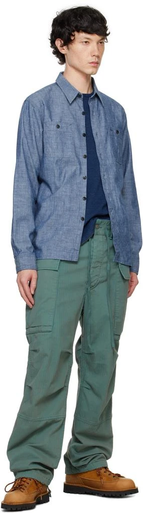 RRL Blue Herringbone Twill Cargo Pants 4
