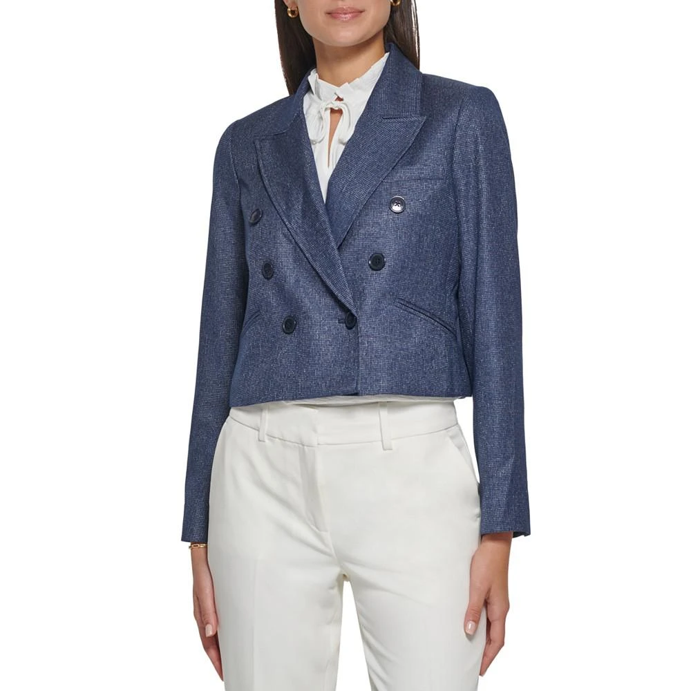 Tommy Hilfiger Women's Cropped Double-Breasted Blazer 1