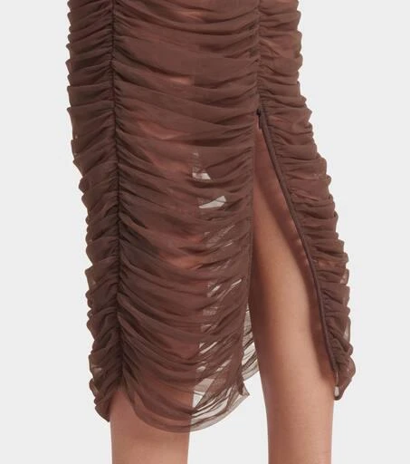 Alex Perry Ruched mesh midi skirt 5