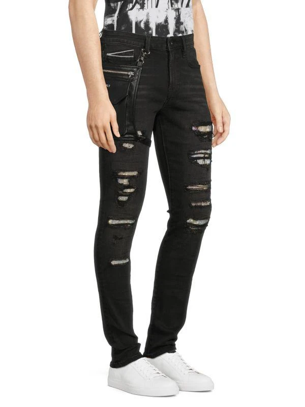 Cult Of Individuality Punk High Rise Distressed Super Skinny Jeans 3