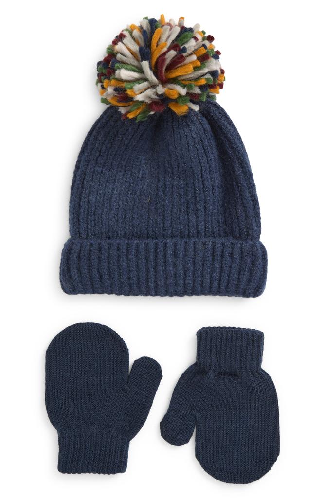 Capelli New York Fuzzy Yarn Beanie & Mittens Set