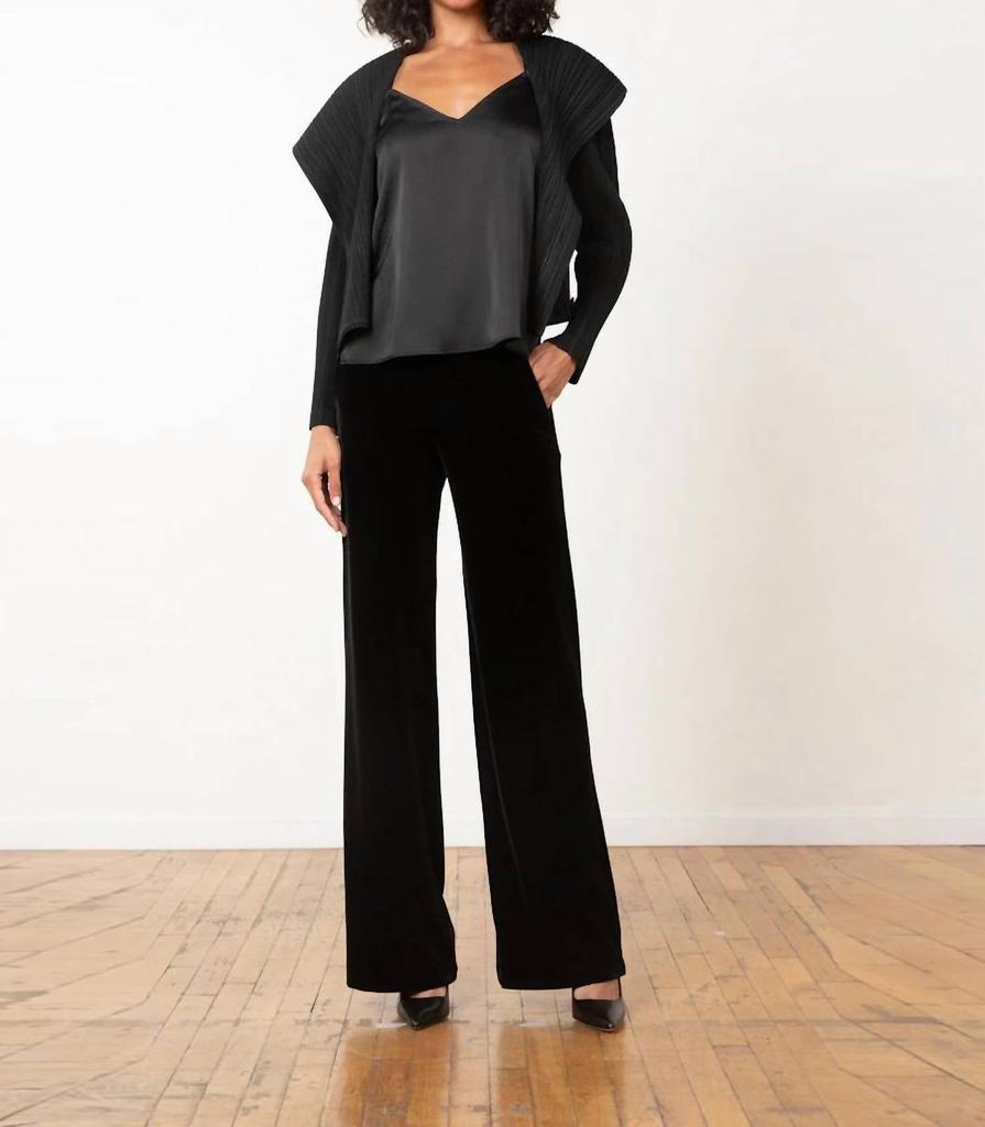 Avenue Montaigne Avenue Montaigne - Carla Velvet Palazzo Pants