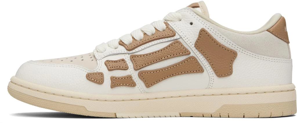 AMIRI White & Tan Skel Top Low Sneakers 3