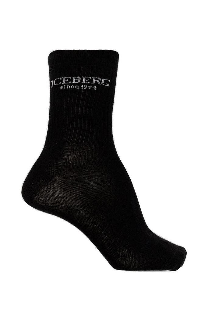 Iceberg Iceberg Heritage Logo Intarsias Ribbed Socks