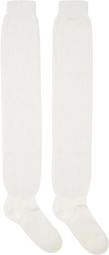 Ambush Beige Schoolgirl Slouchy Socks 1