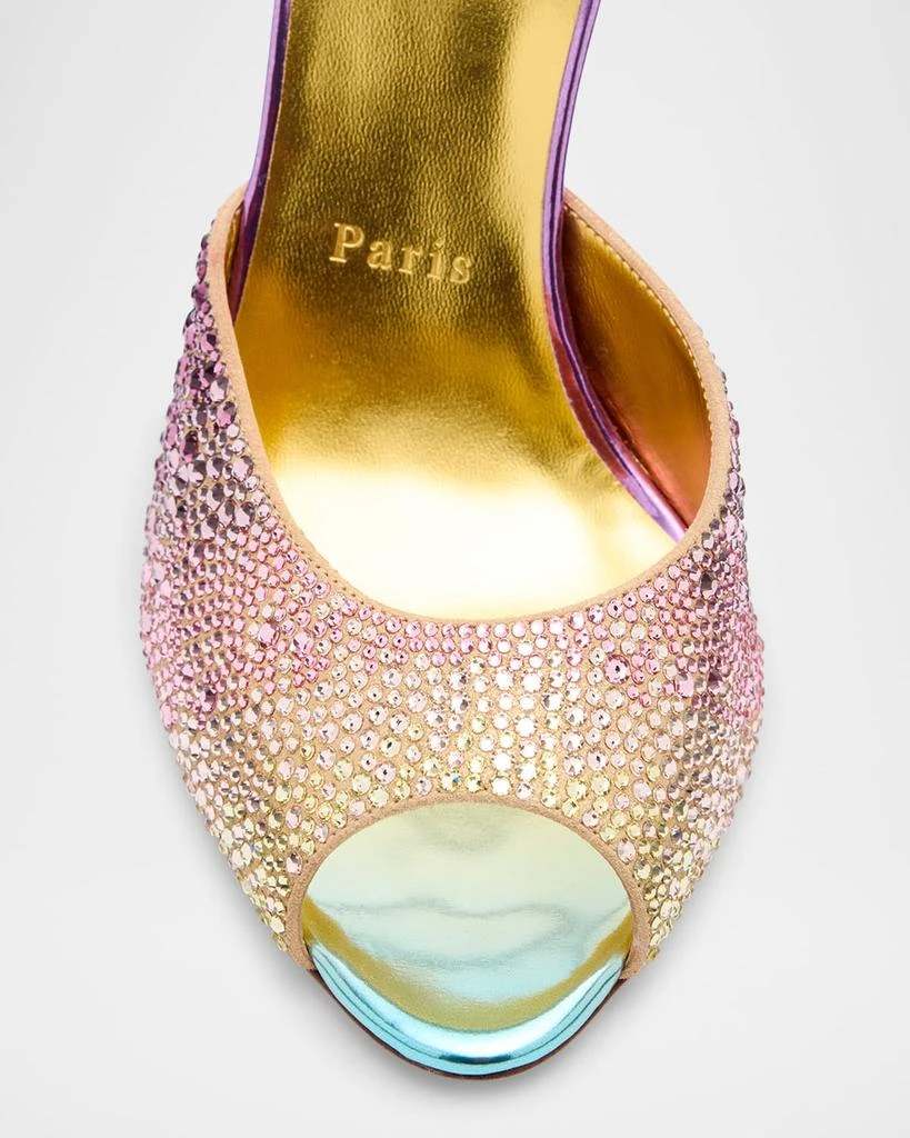 Christian Louboutin Me Dolly Strass Metallic Red Sole Mule Sandals 4