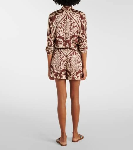 Poupette St Barth Azia printed cropped shirt 3