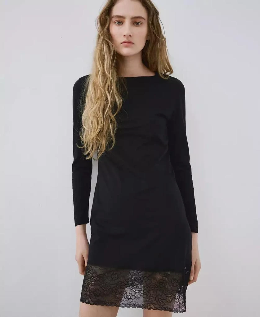 Mango Women's Embroidered Detail Nightgown