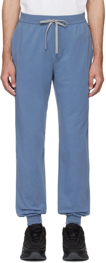 BOSS Blue Embroidered Sweatpants 1