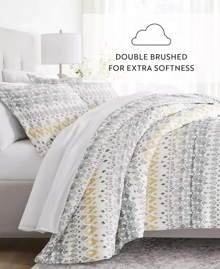 IENJOY HOME Mayan Stamp 3-Piece Comforter Set 4
