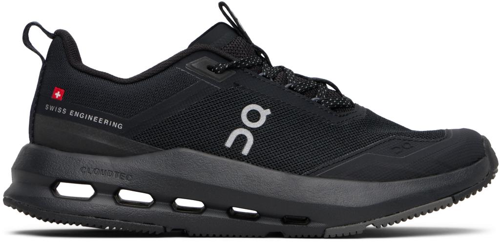 On Big Kids Black Cloudnova Sneakers