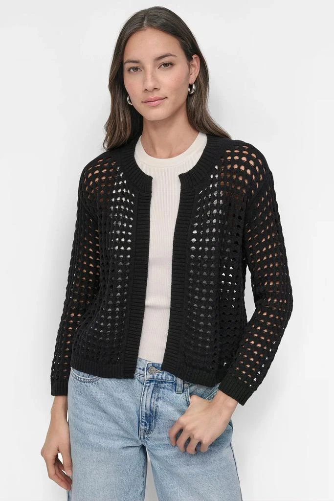 DKNY OPEN STITCH CARDIGAN 1
