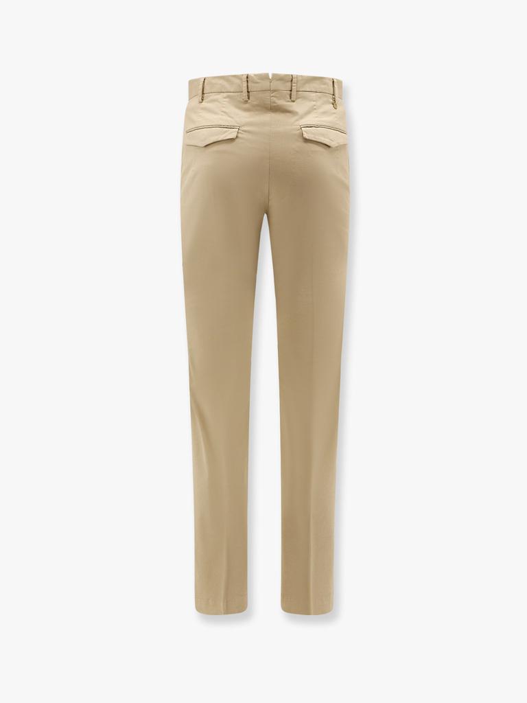 PT TORINO Stretch cotton trouser with logo metal charm