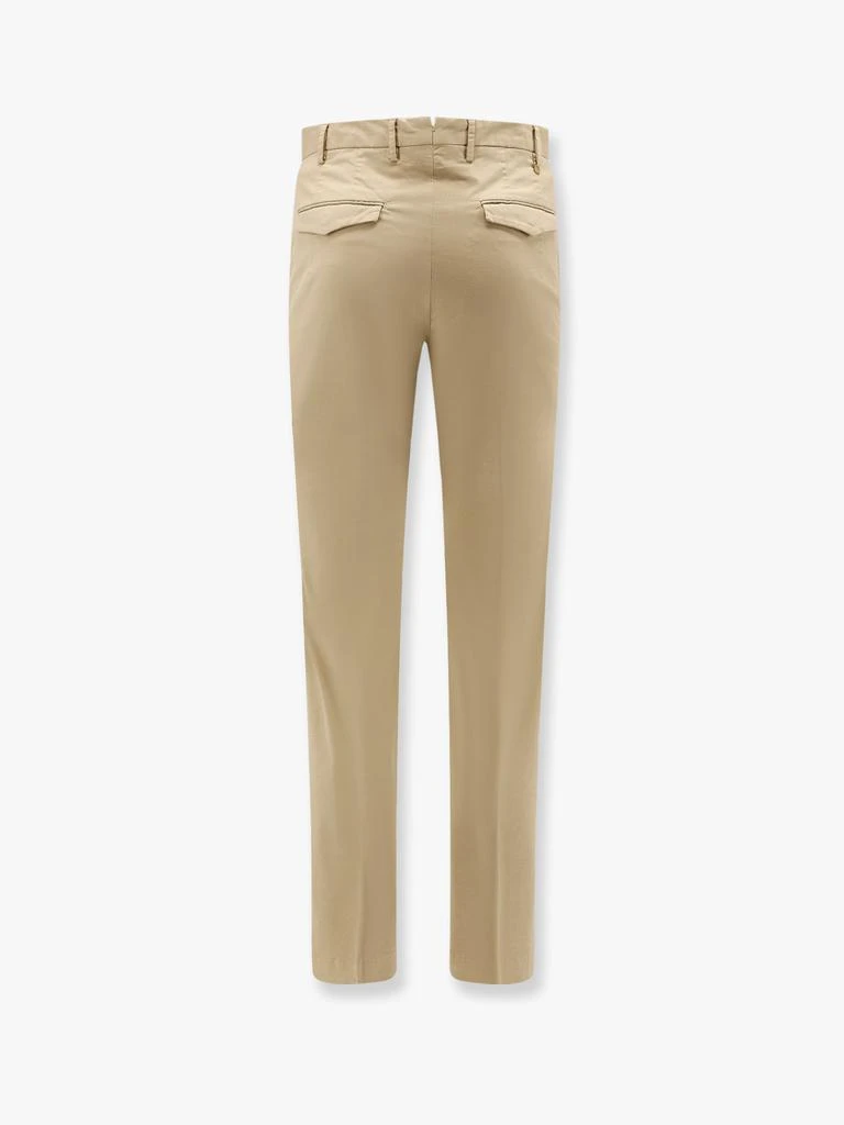 PT TORINO Stretch cotton trouser with logo metal charm 2