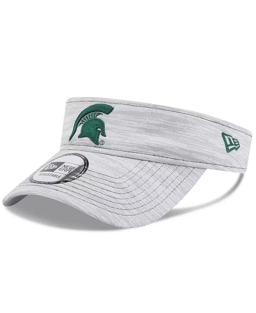 New Era Men's Gray Michigan State Spartans Logo Adjustable Visor 1