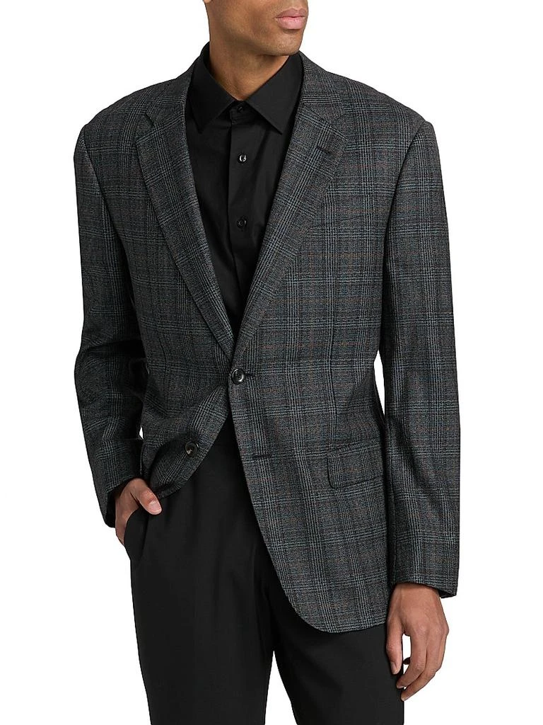 Giorgio Armani Windowpane Plaid Wool Sport Coat 3