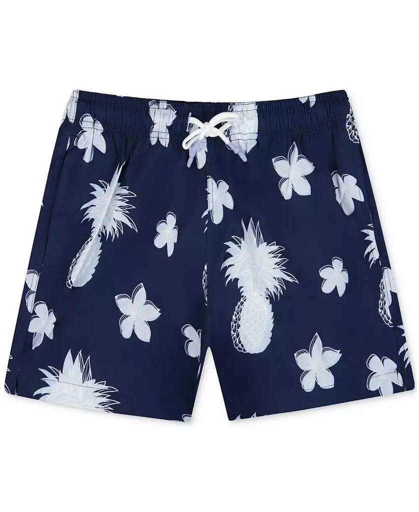 Sunset and Vines Men's Tropical-Pattern Woven Swim Trunks 1