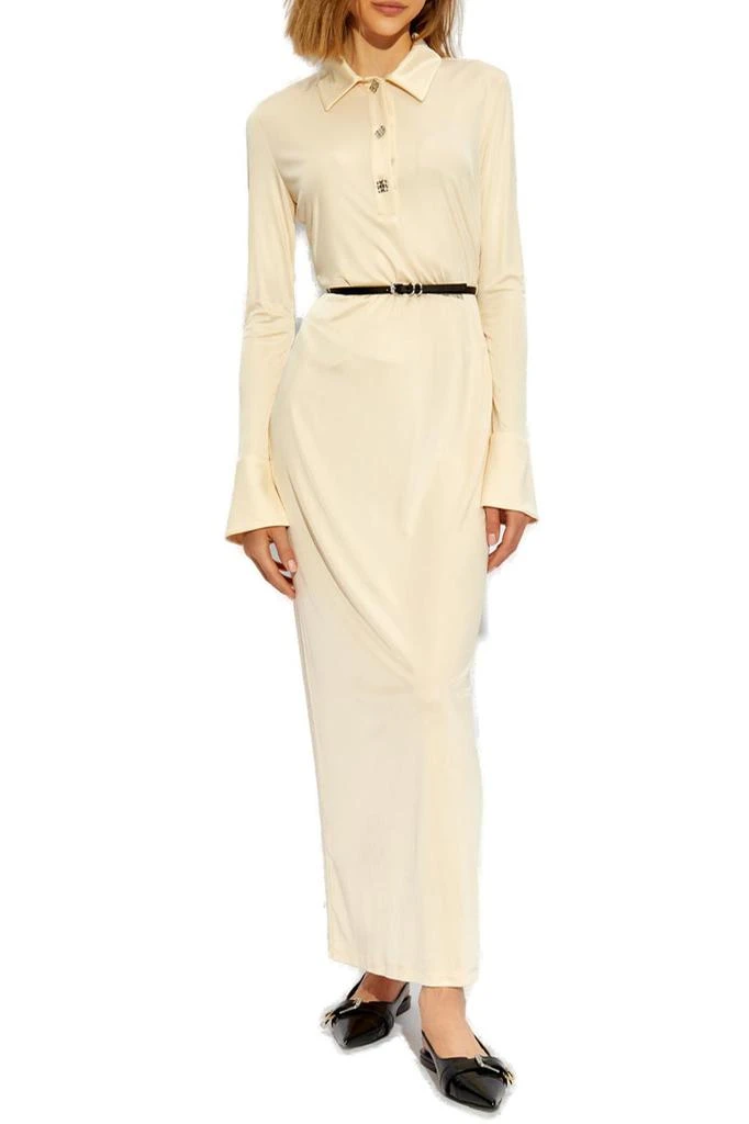 chinese dress ladies 1967 Givenchy Haute Couture Floral Sheer Silk Draped Caftan Maxi Dress