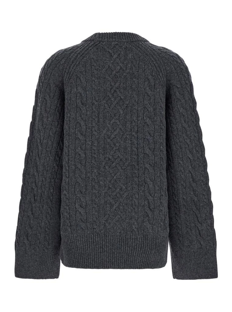 Ivy & Oak 'Klarina Ann' Grey Crewneck Sweater In Wool Woman 2