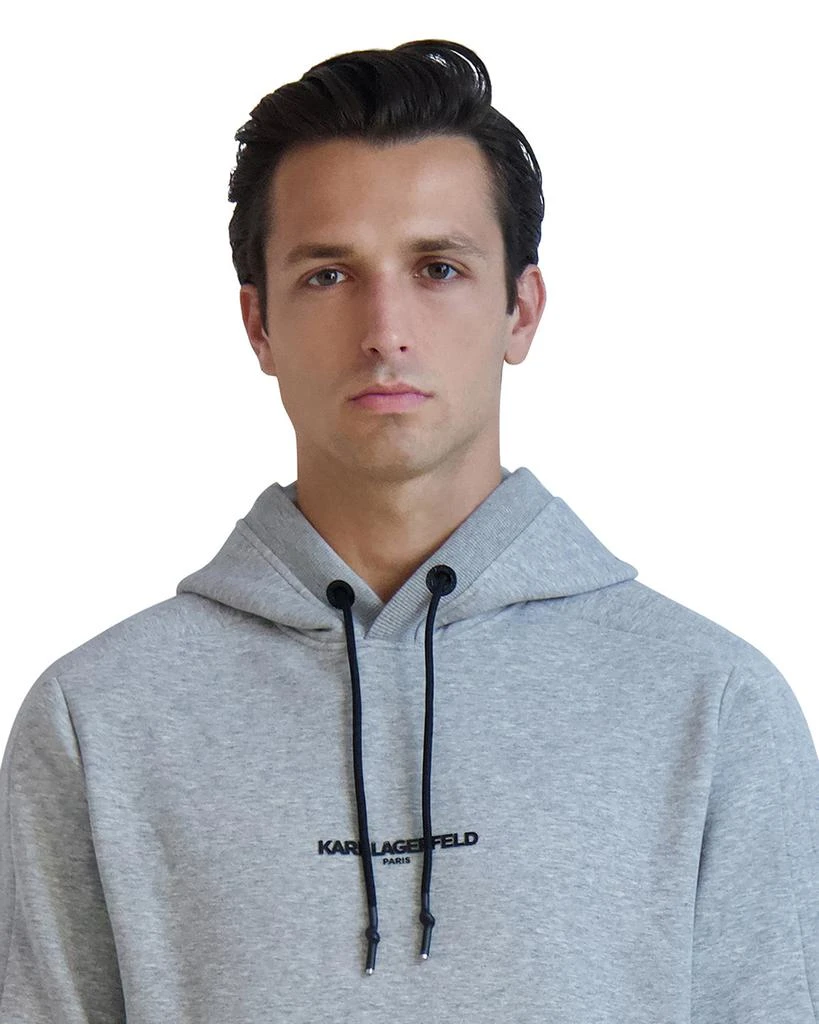 Karl Lagerfeld Paris LONG SLEEVE HOODIE SWEATSHIRT WITH ZIP POCKETS 4