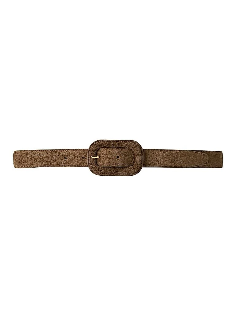 Totême Wide Buckle Suede Belt 1