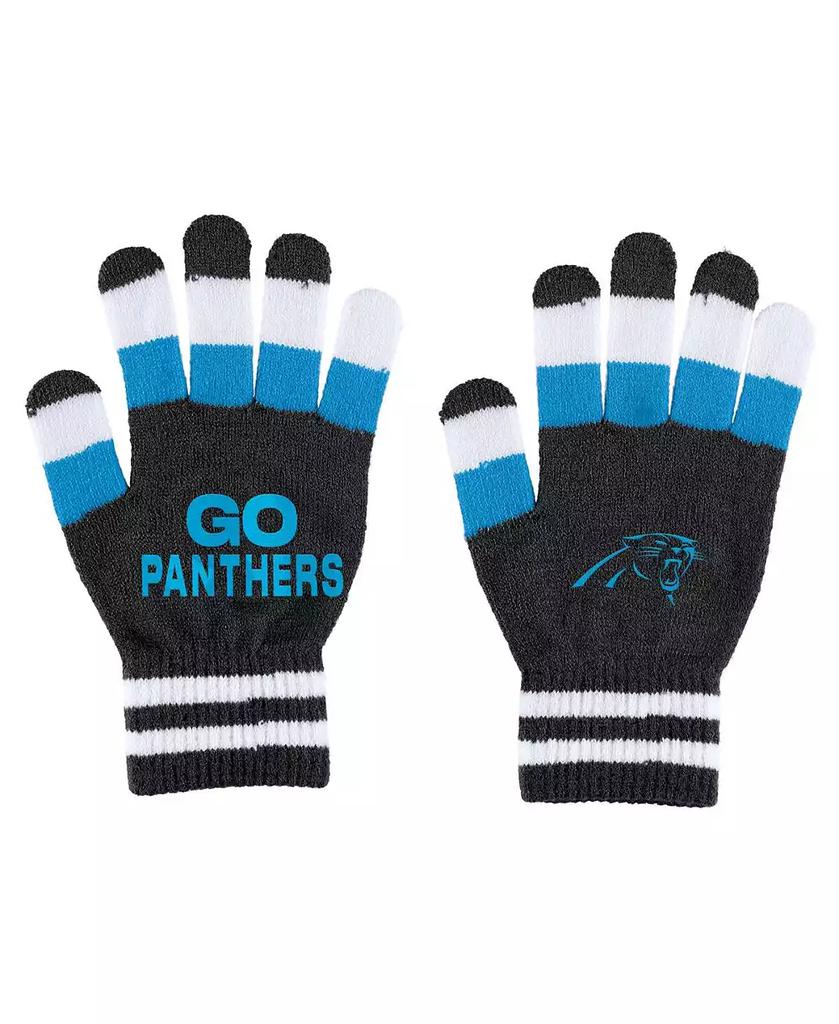 WEAR by Erin Andrews Women's Carolina Panthers Striped Scarf and Gloves Set