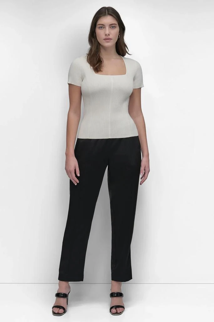 DKNY CAP SLEEVE SQUARE NECK SWEATER 5