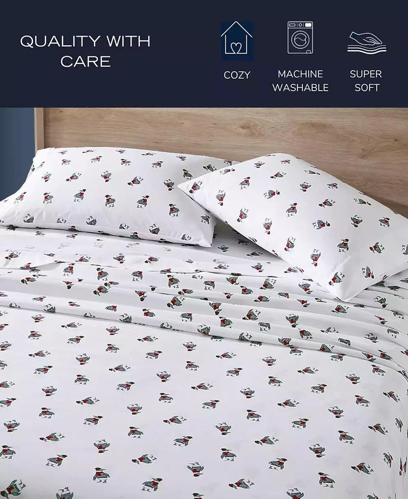 Nautica Printed Flannel 3-Pc. Sheet Set, Twin 6