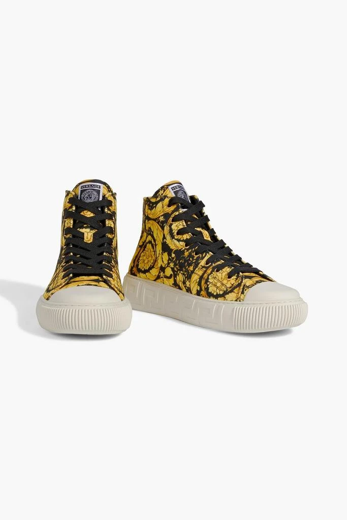 Versace Barocco printed canvas high-top sneakers 2