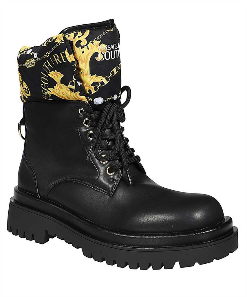 Versace Versace jeans couture logo-print round-toe boots