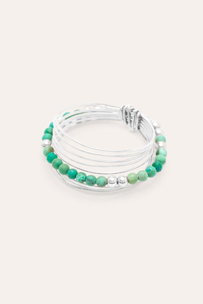 YAY Paris Bague Chance Multirangs - Turquoises - Argent