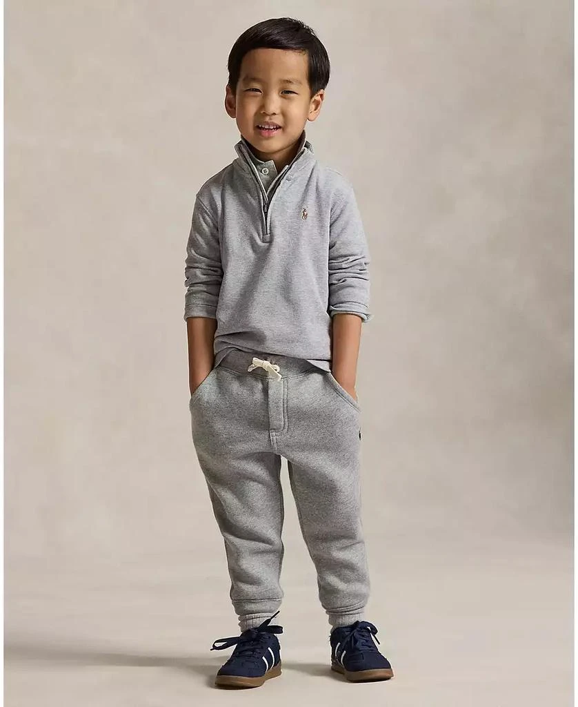 Ralph Lauren Toddler and Little Boys Cotton Interlock Quarter-Zip Pullover shirt 5