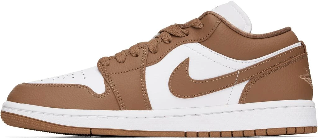 Jordan White & Brown Air Jordan 1 Low Sneakers 3