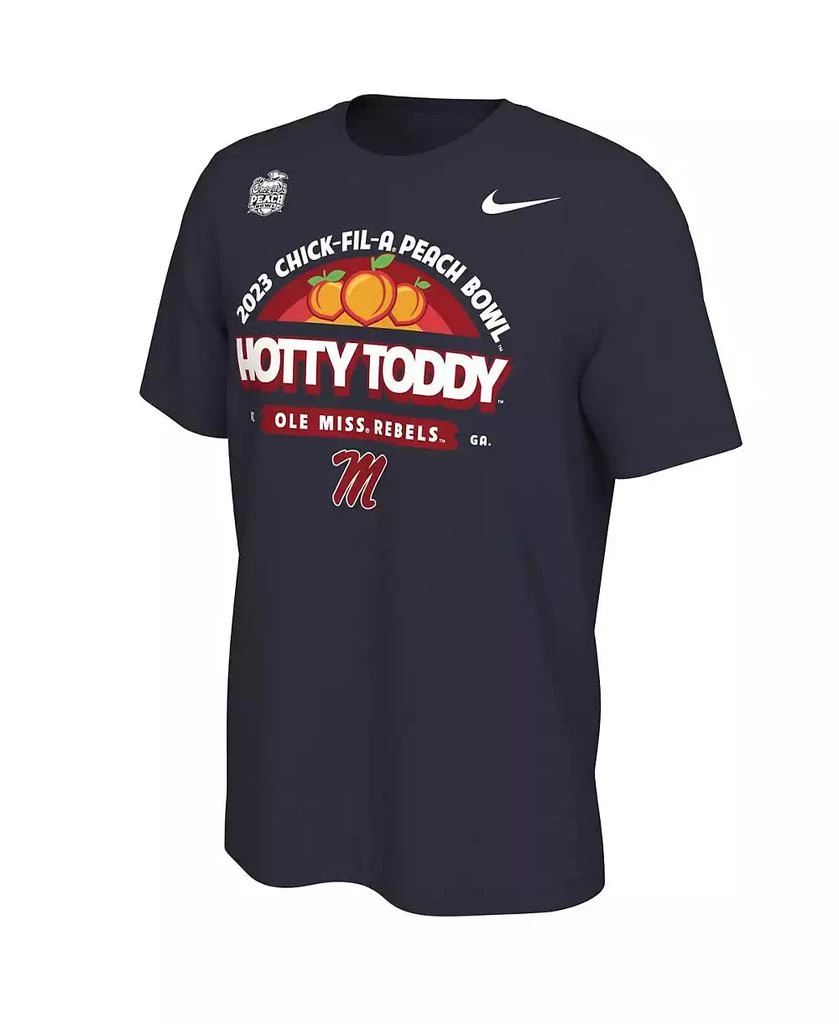 NIKE Men's Navy Ole Miss Rebels 2023 Peach Bowl Mantra T-shirt 2